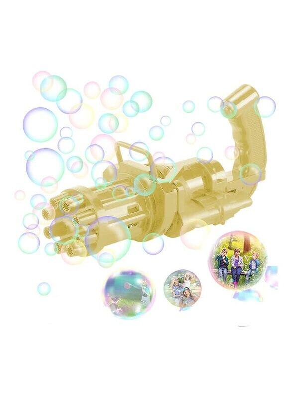 

Generic 8-Hole Electric Bubble Maker Machine Gun Toy, Ages 2+, Yellow