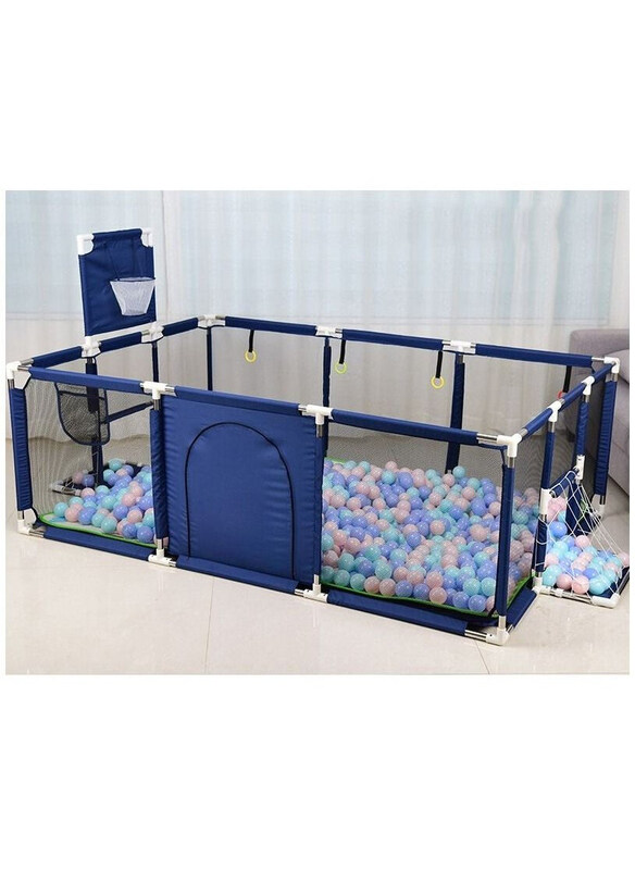 

DubaiGallery Mesh Basketball Hoop Folding Playground Playpen, Blue