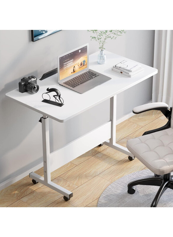 

DubaiGallery Adjustable Height Rolling Desk, White