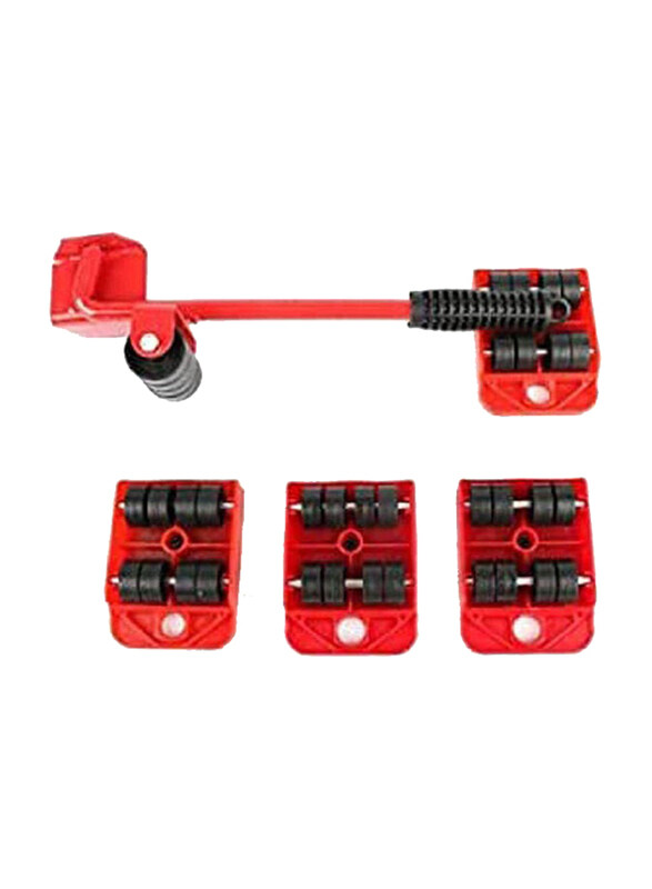 

Generic Furniture Transport Lifter Tool Set Heavy Stuffs Moving Wheel, Red