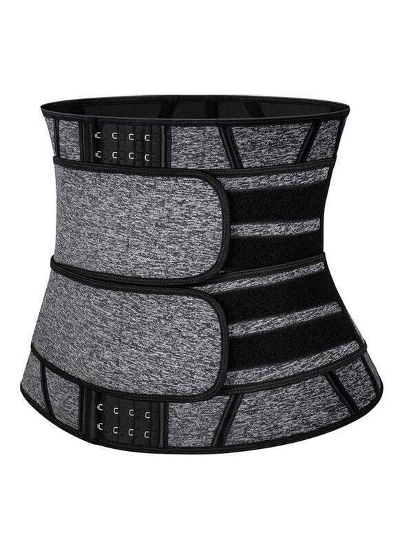

XiuWoo Waist Trainer Trimmer Slimming Belt, Large, Grey/Black