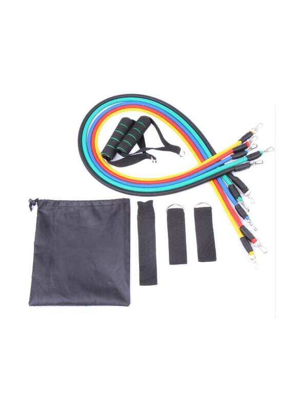 

Generic Elastic Yoga Resistance Band Set, 11 Piece, Multicolour