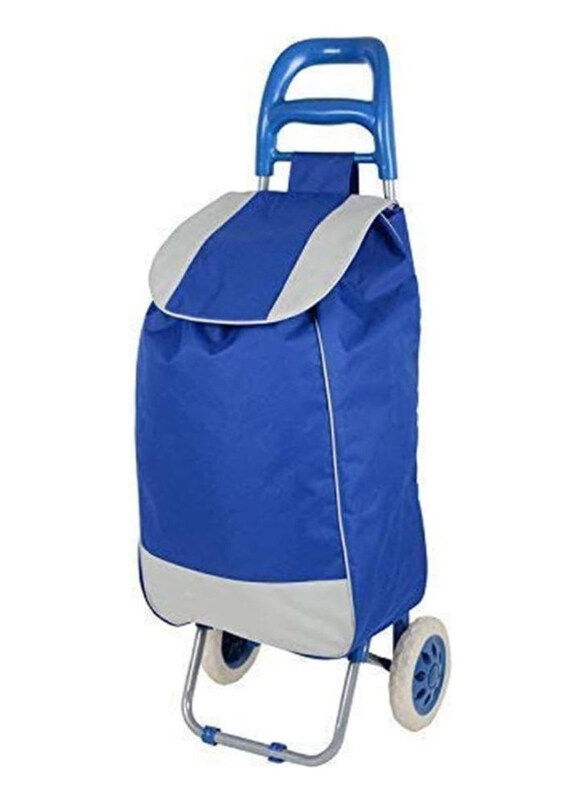 

Dubaigallery Folding Collapsible Shopping Trolley Bag Unisex, Blue