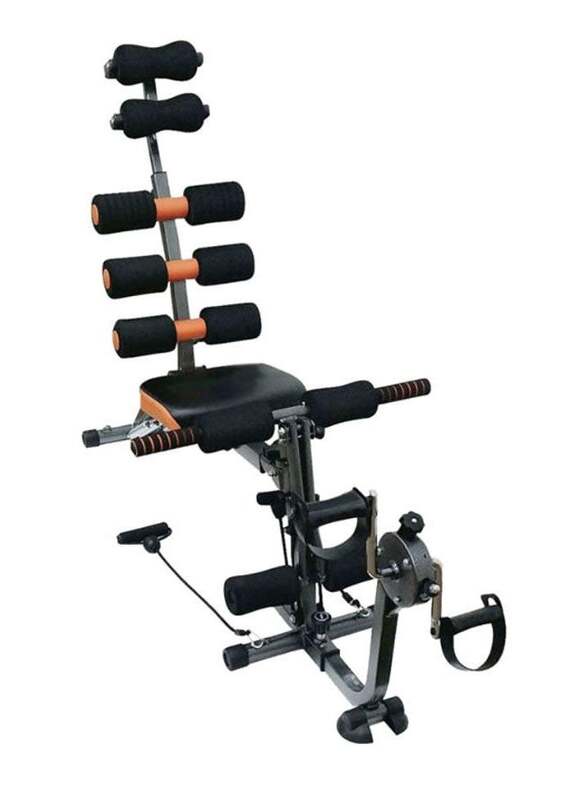 Six Pack Care Exercise Machine With Pedal, 15 kg, Black/Orange