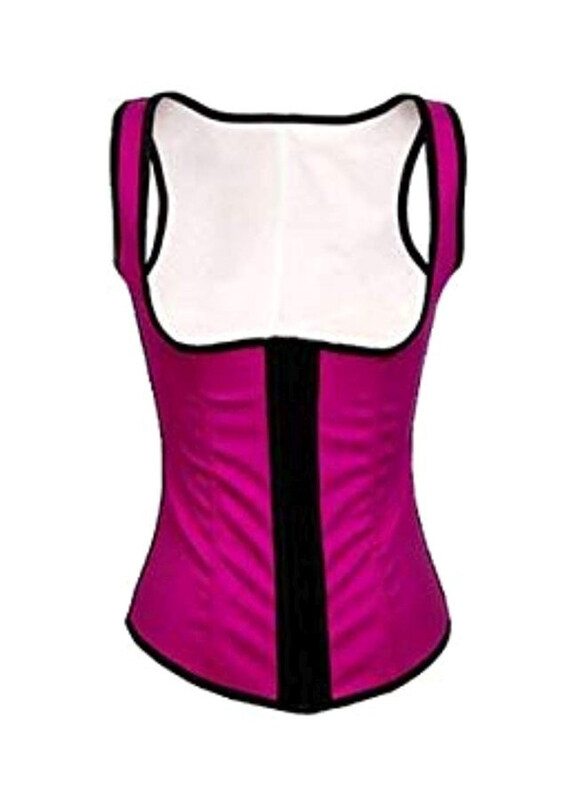 

Generic Latex Steel Boned Corset, Pink/Black
