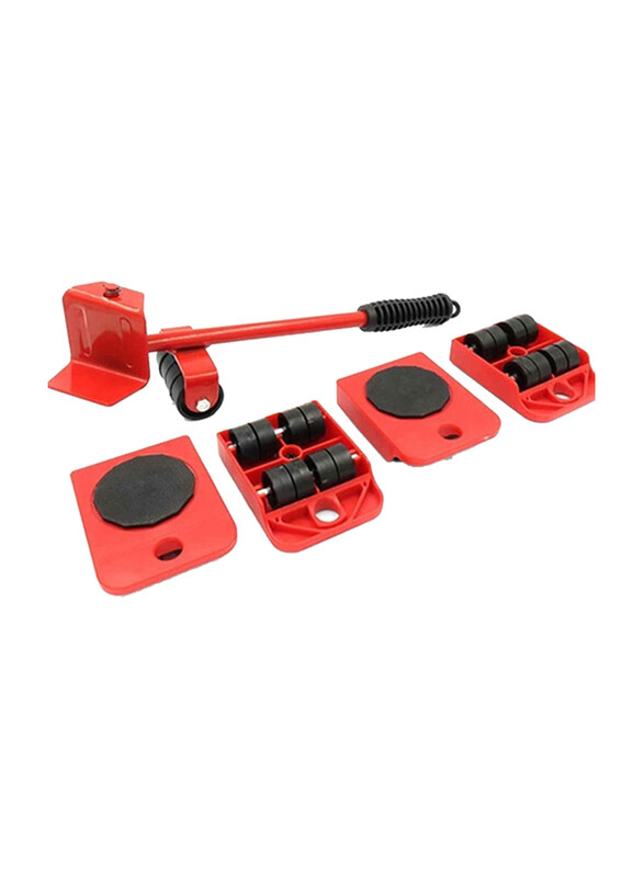 

Dubaigallery 5-Piece Rotary Cutter Portable Plastic Slide Mover Rollers Hand Tool Set, Red