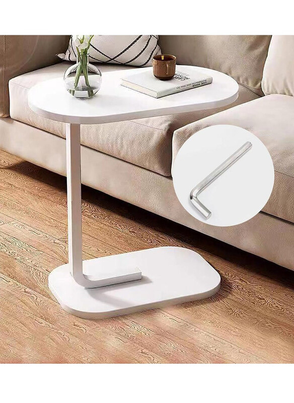 

DubaiGallery Portable Oval Coffee Table, White