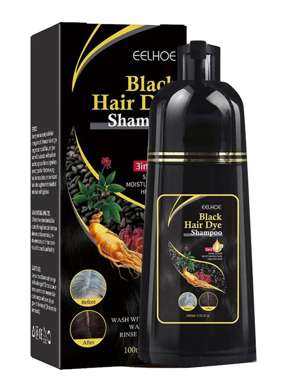 

Eelhoe 3-in-1 Hair Dye Color Shampoo, 100ml, Black