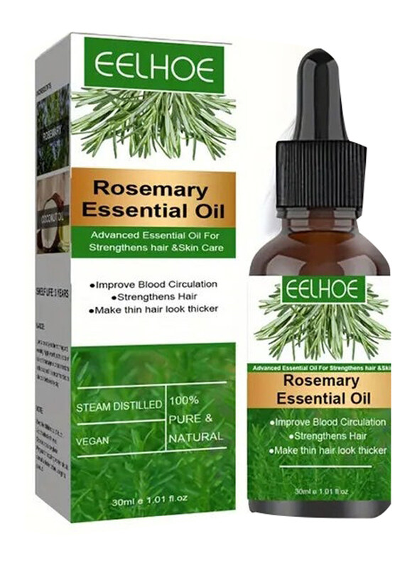 

Eelhoe Rosemary Hair Growth Fast Growing Essential Oil for All Hair Types, 30ml