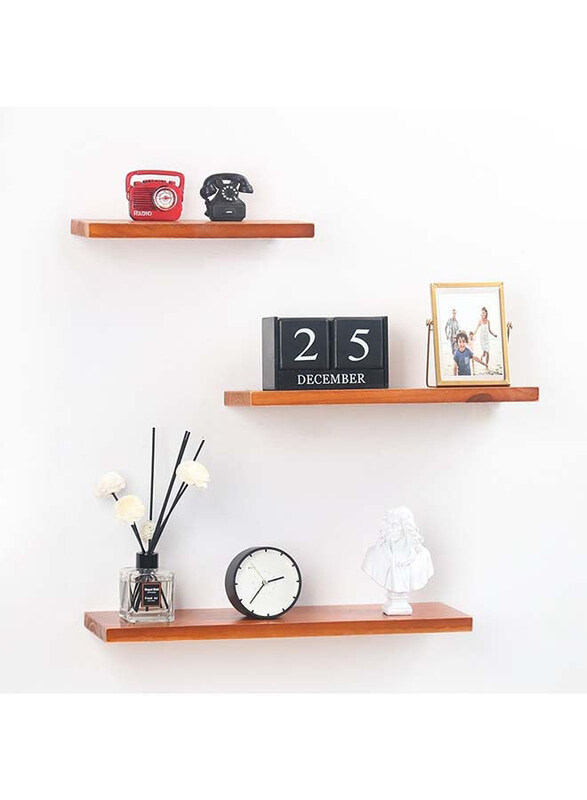 

Generic 3-Piece Wood Creative Book Wall Shelf, Dark Brown