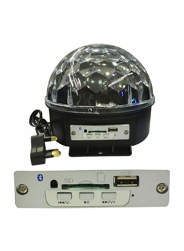 

Generic LED Crystal Magic Ball Stage Light With MP3 Player, 18.5 x 15.5cm, Multicolour