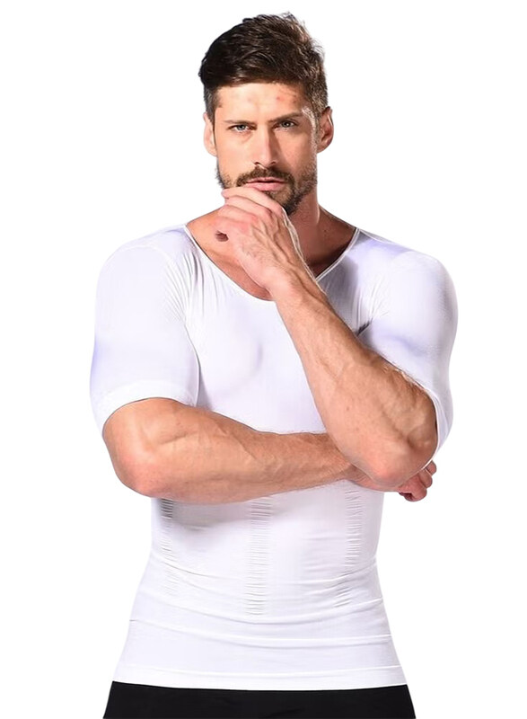 

DubaiGallery Tank Abdomen Vest Muscles Body Shaper, White
