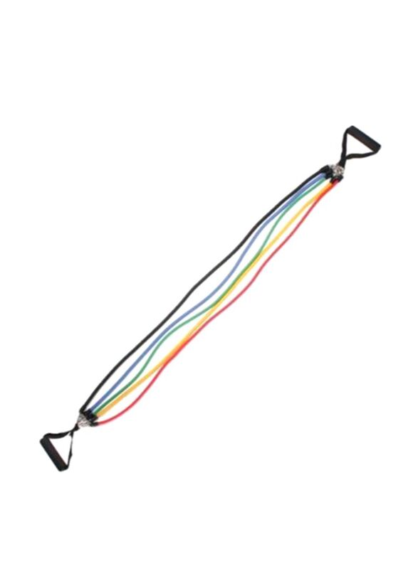 Latex Resistance Bands Exercise Tube Rope Set, Multicolour