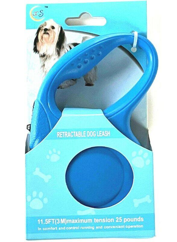 

Generic 3-Meter Retractable Dog Leash with Anti-Slip Handle, Blue