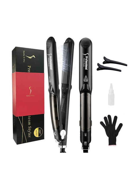 

Professional Multifunctional Ceramic Steam Hair Straightener, Black
