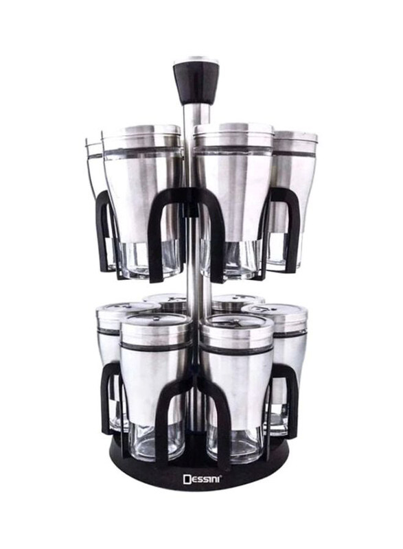 

Dessini 12-Peice Aluminium Spice Jar Set, Silver