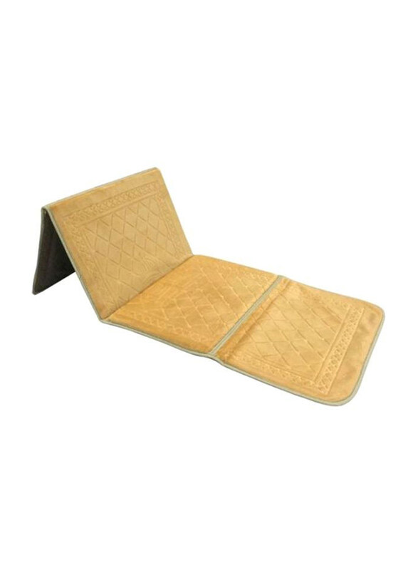 

Generic 2 In 1 Foldable Prayer Mat And Backrest, 114x54cm, Beige