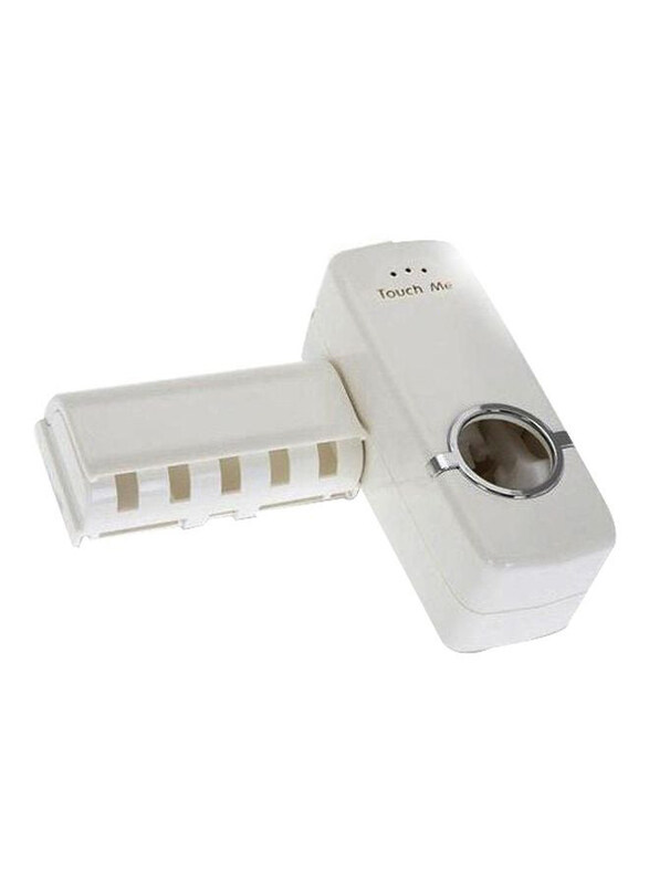 

Generic Toothbrush Holder With Toothpaste Dispenser, White