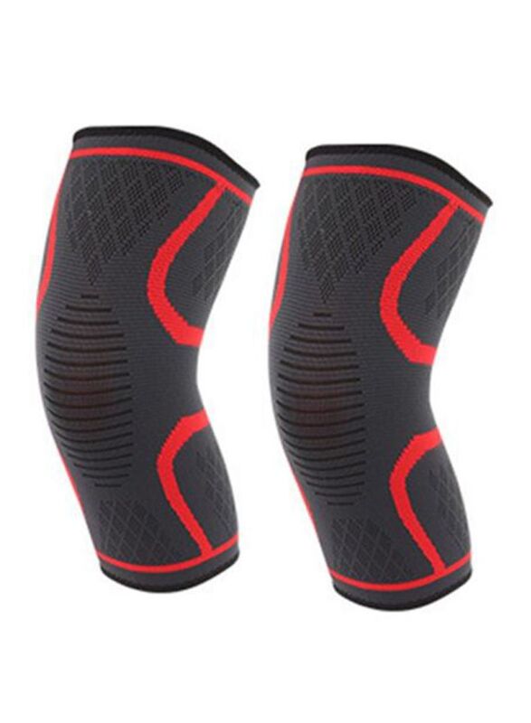 

Generic Football Protective Knee Pad, 1 Pair, Medium, Red/Black