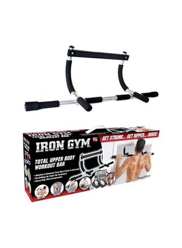 Iron Gym Pullup Bar, Black