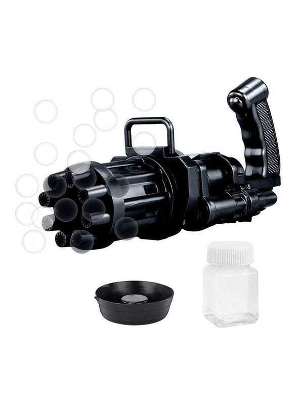 

XiuWoo 8-Hole Gatling Bubble Gun, Ages 2+, Black