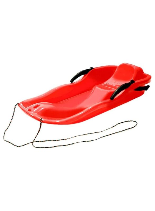 

Generic 2-Person Outdoor Sports Plastic Toboggan Boards Sled Luge Snow Grass Sand Board, Ages 6+, Red