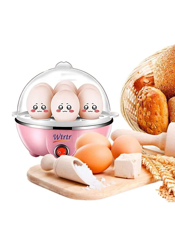 

Wtrtr Egg Cooker Electric Egg Boiler, 350W, Pink/White