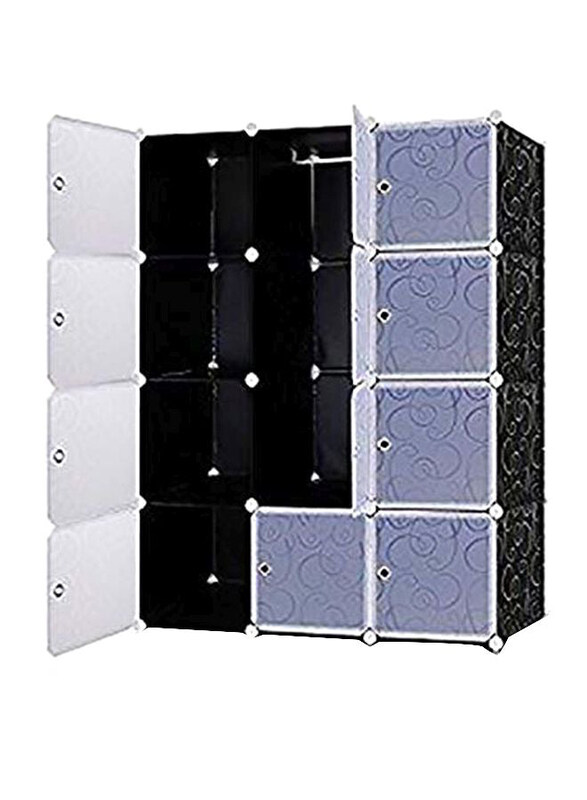 

Generic 12-Modular Detachable Closet, 110 x 37 x 146cm, Black/White