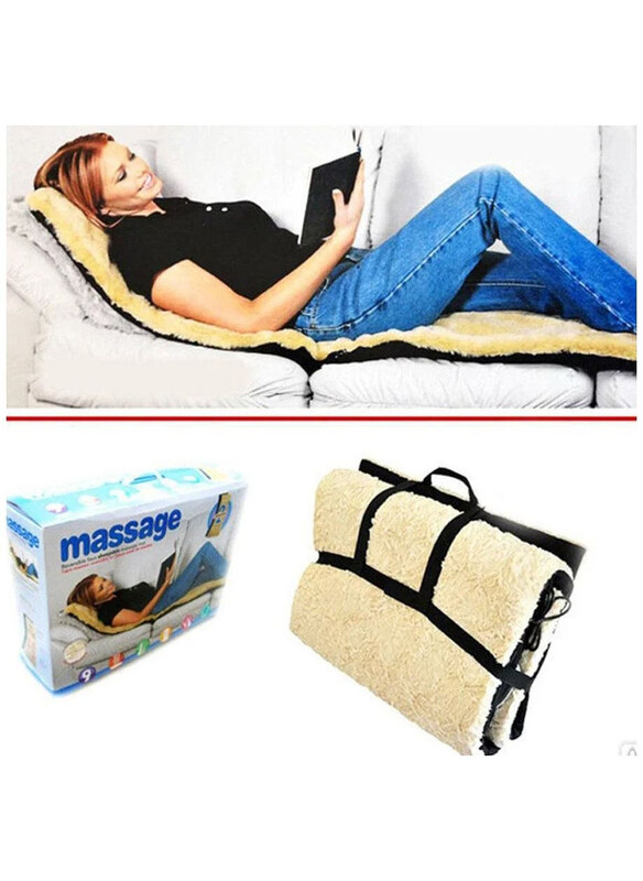 

Generic Polychem Folding Back Leg Waist Full Body Electric Massage Mattress Health Care Multifunctional Chair Blanket Bed Back Massager, 1 Piece