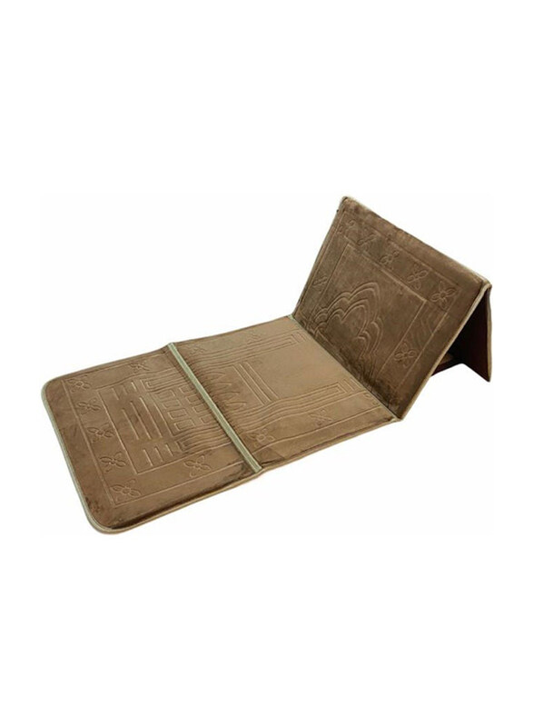 

Generic Foldable Prayer Mat And Backrest, 109 x 52cm, Brown
