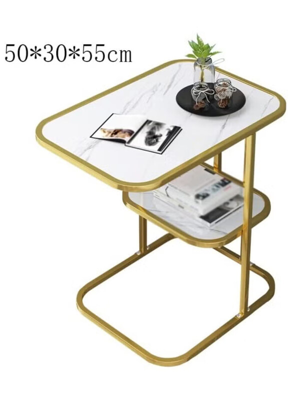 

DubaiGallery North Coffee Table, Gold/White