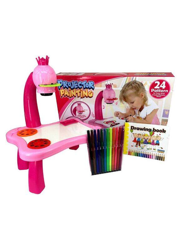 

Generic Desk & Projector Painting Set, Pink/White