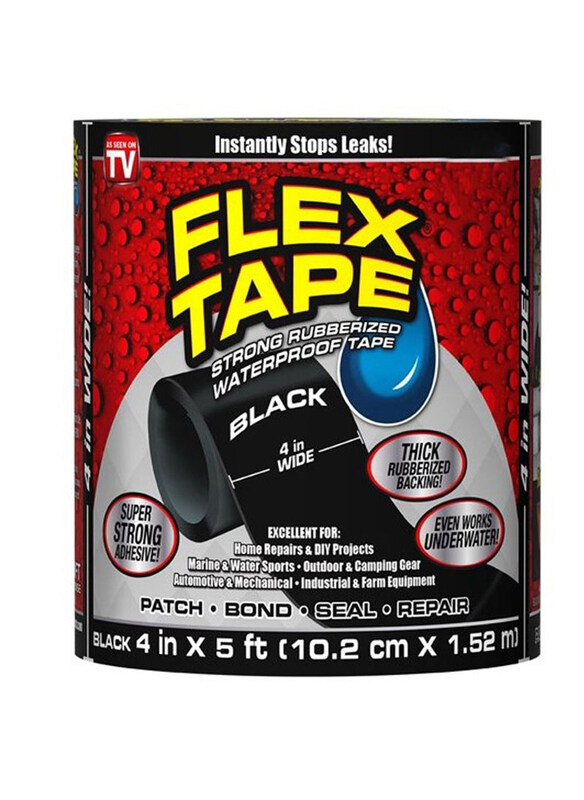 

Flex Tape 4" x 5" Strong Rubberized Waterproof Seal Tape, Black