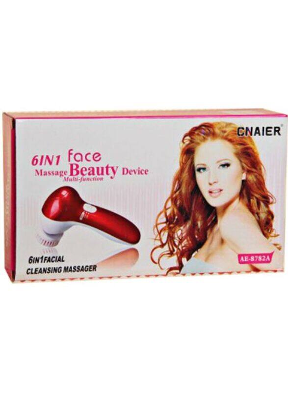 

Cnaier 6 In 1 MultiFunction Face Massager Beauty Device, Red