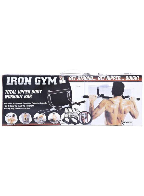 

Iron Gym Total Upper Body Workout Pull Up Bar, Black/Grey