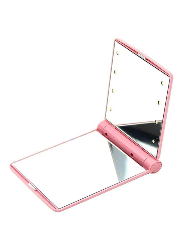 

Cool Baby Foldable LED Lights Makeup Mirror, Pink