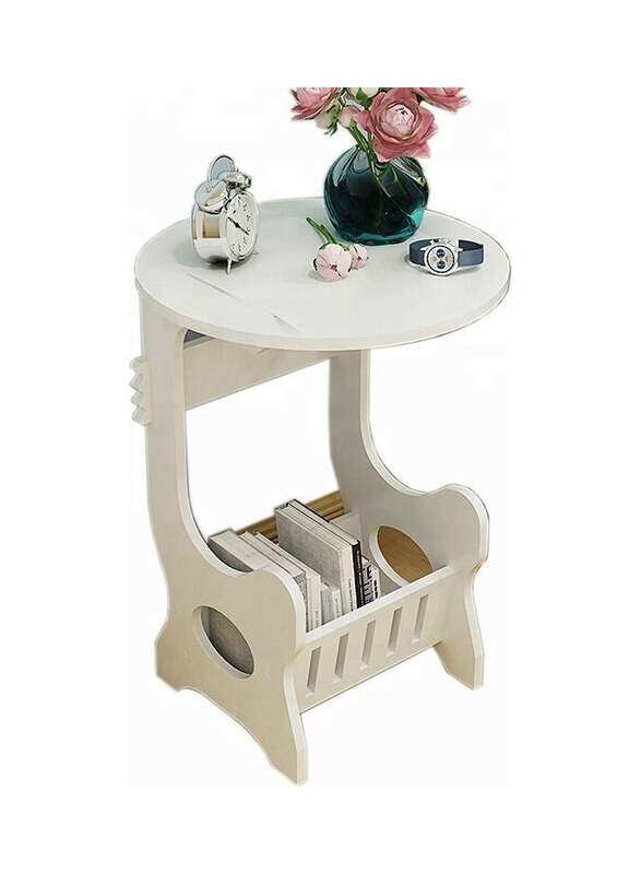 

Fashion Home Moveable Wood Bedside Table Storage Stand, White