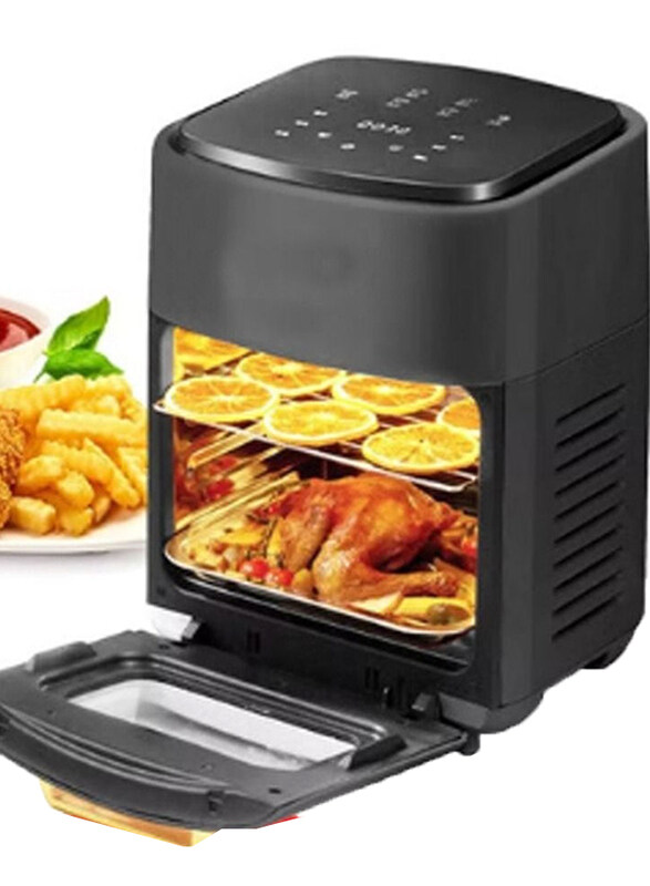 

DubaiGallery 15L Household Healthy Oil Free Non Stick Grill Led Digital Touchscreen Air Fryer, Black