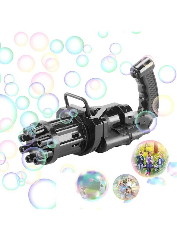 

XiuWoo Gatling Bubble Gun with Cap, Ages 3+, Black