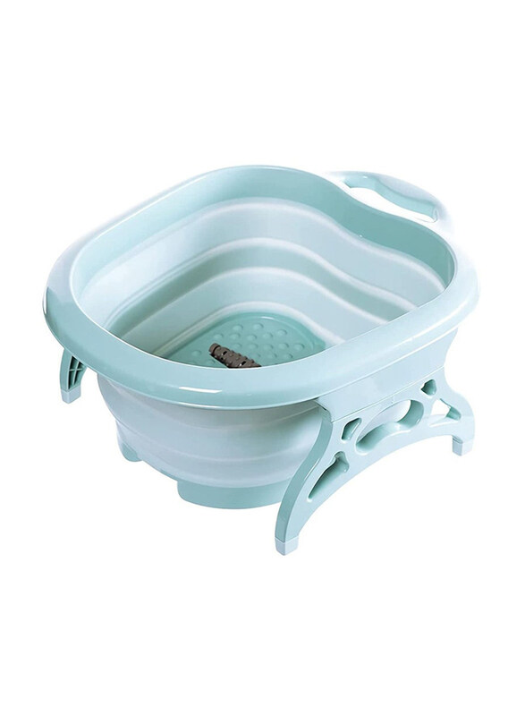 

DubaiGallery Collapsible Foot Massage Bucket with Massager Roller, Blue