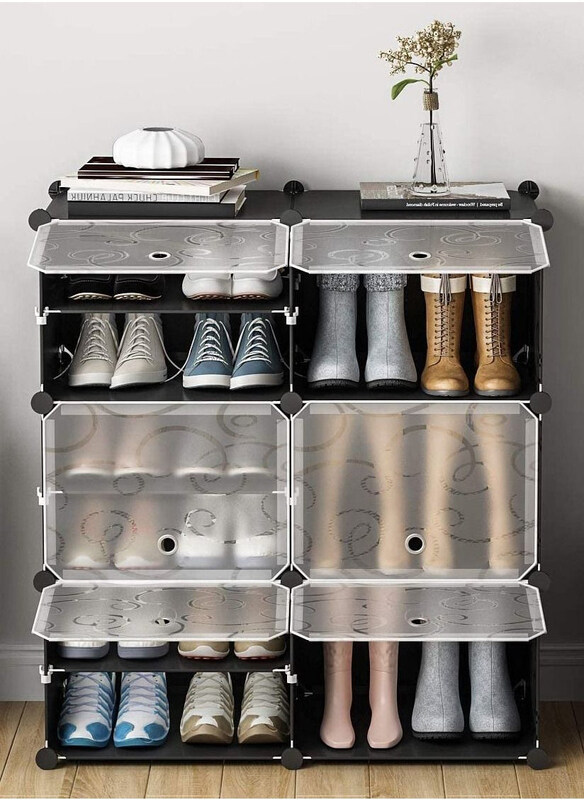 

Generic 6 Cube Shoes Organizer Storage Tower Cabinet, Black