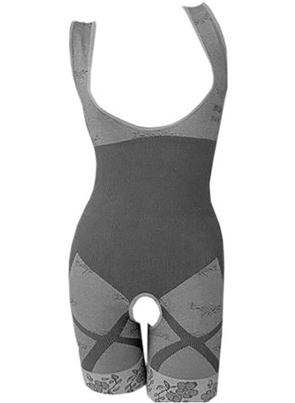 

Slim Body Sleeveless Scoop Neck Shapewear, M, Grey