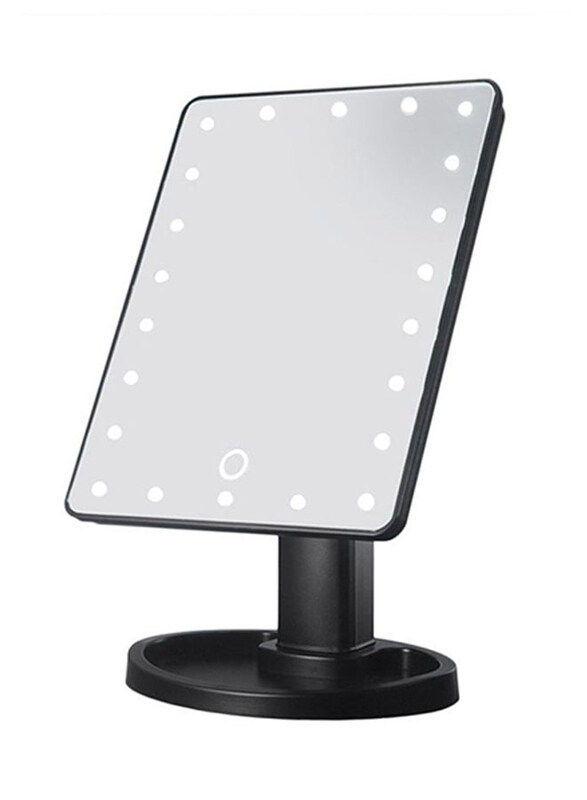 

Generic 360 Degree Rotation Tabletop Cosmetic Mirror, Black