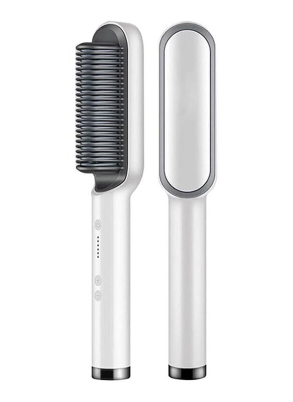 

DubaiGallery Hair Straightening Electric Comb, White/Grey