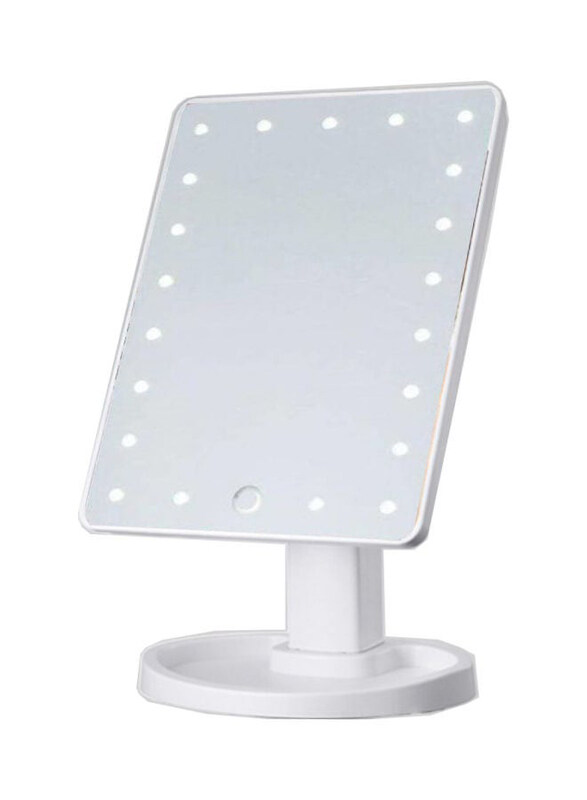 

Generic Premium Vanity Mirror, White/Silver