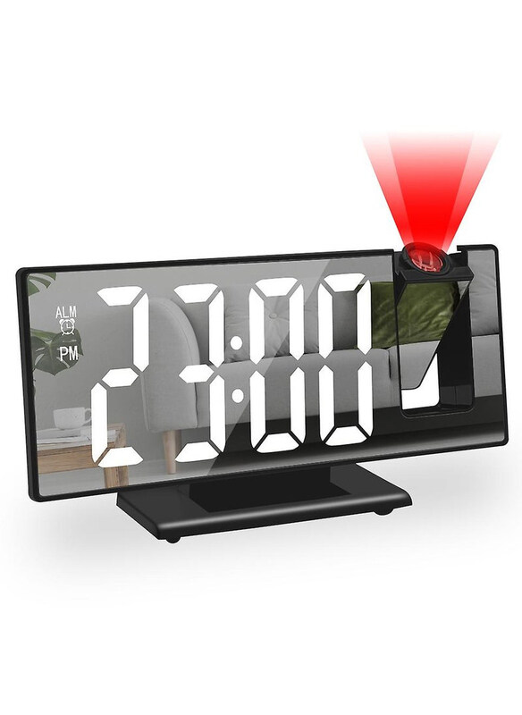 

DubaiGallery Projection Digital Alarm Electronic LED Clock, Black
