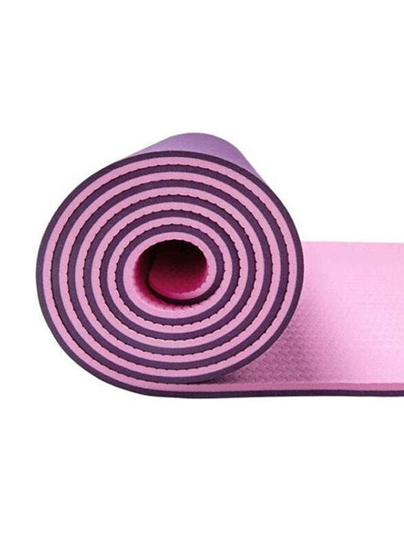 

Generic Non-Slip Thick TPE Yoga mat Workout Mat Rubber Gym Mat, 183 x 61cm, Purple