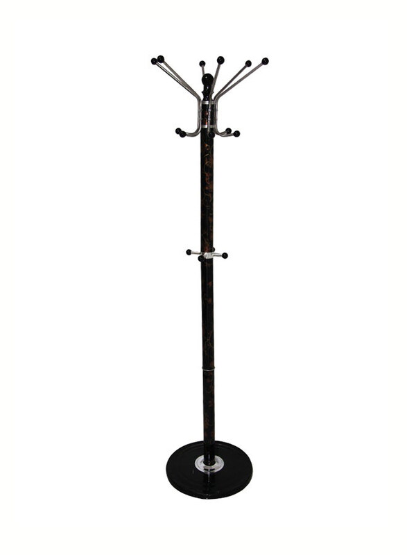 

YupFun Standing Coat Rack Hanger with 9-Hooks, 165 x 15cm, Dark Brown