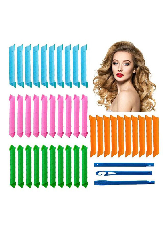 

Xiuwoo Heatless Spiral Hair Curler Set, 40 Pieces, Multicolour