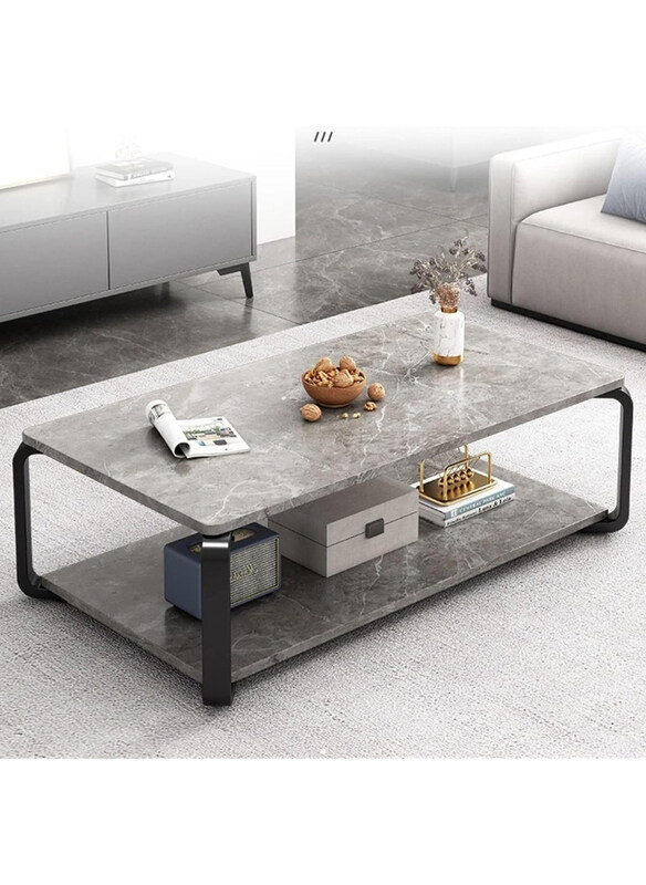 

DubaiGallery Nordic Marble Metal Bedside Rectangular Table, Multicolour